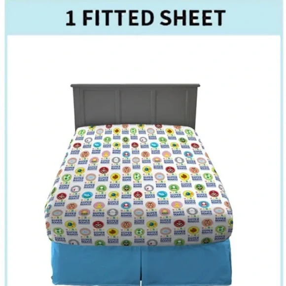 Nintendo Super Mario Full Size Sheet Set - Picture 3 of 13